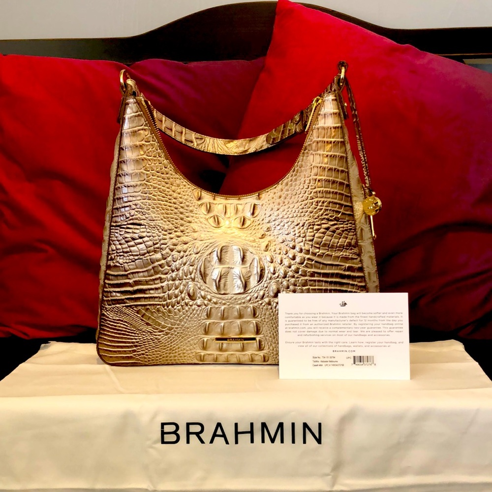 Brahmin Tabitha Satchel in Alabaster